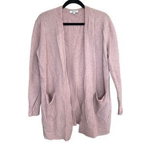 Madewell Womens Cozy Walker‎ Cardigan Small Pink Wool Alpaca Open Front Neutral